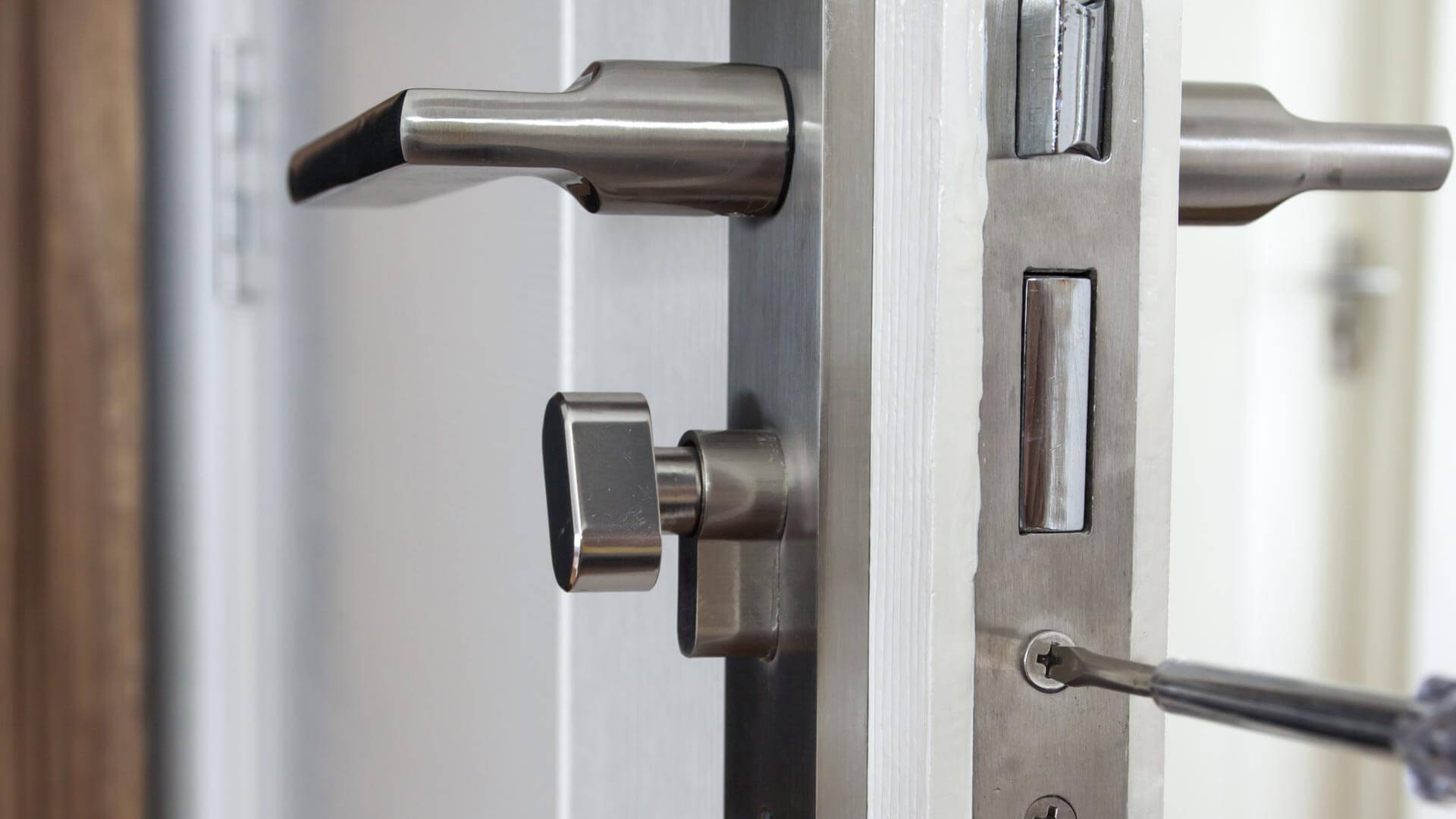 Commercial door lock installation at a property in Pinellas Park, FL.