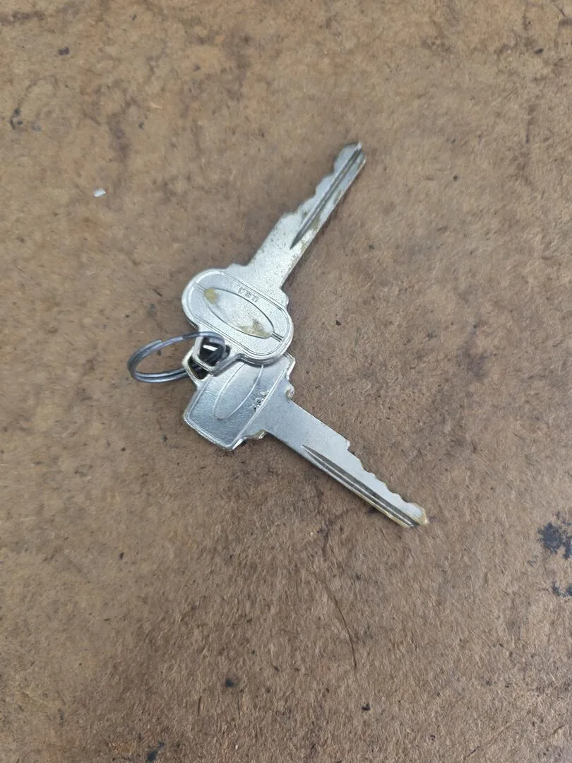 Freshly cut replacement keys after a broken key extraction in St. Petersburg, FL